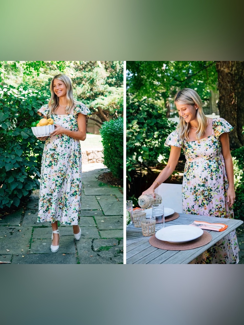 Tuckernuck Cecily Dress in Blush Meadow floral midi dress